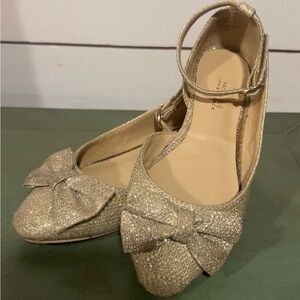 Rachel Zoe + Janie and Jack Gold Flats with Ankle Strap 9 toddler